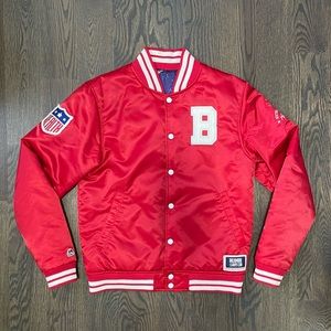 Billionaire Boys Club x Majestic Reversible Red Bomber Jacket Size S